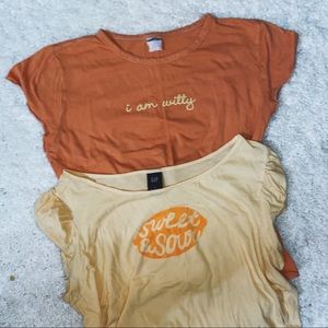 2 Vintage inspired cropped Tee’s